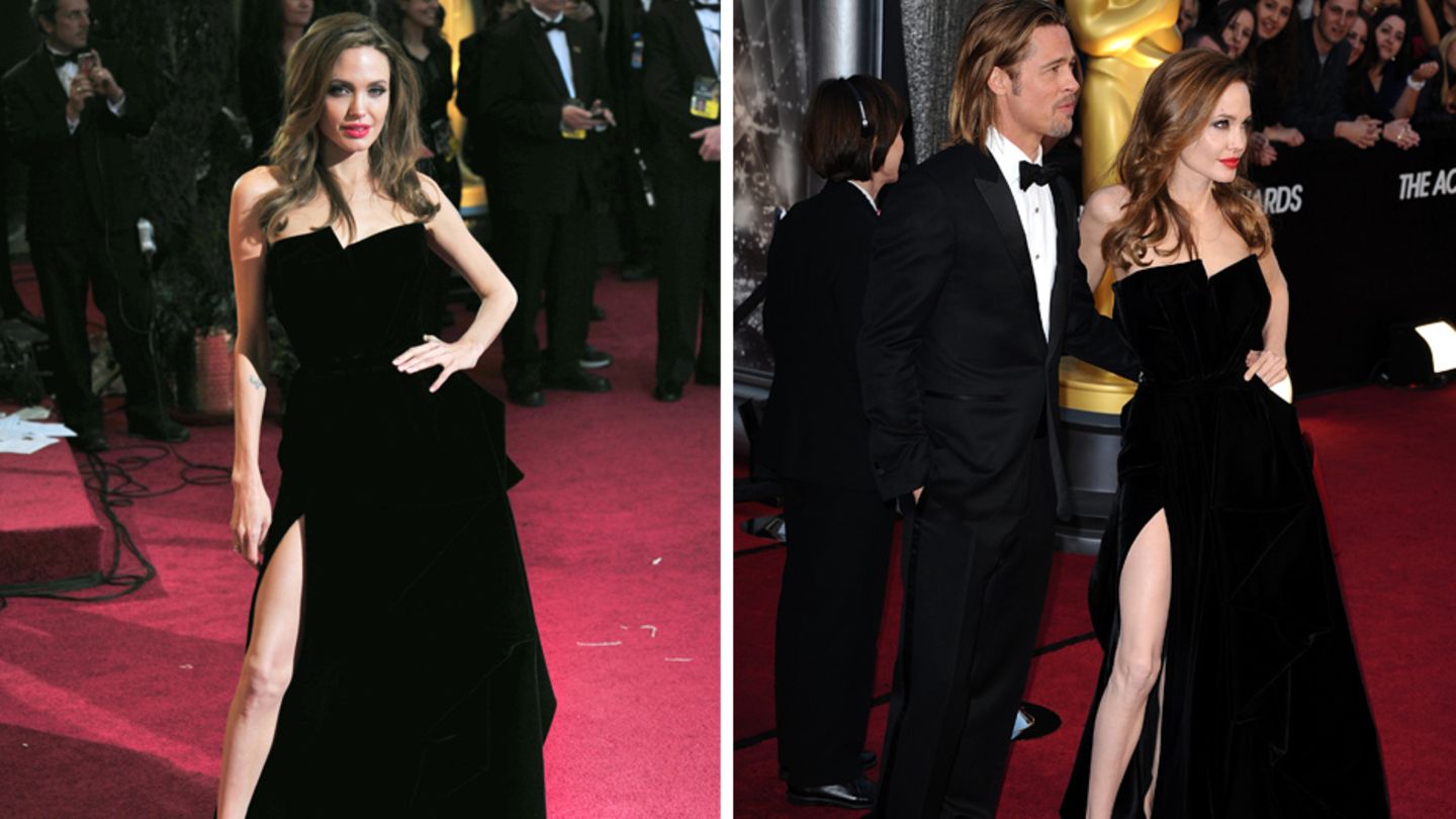Angelina Jolies hochgeschlitztes Kleid sorgte 2012 bei den Oscars für große Aufmerksamkeit