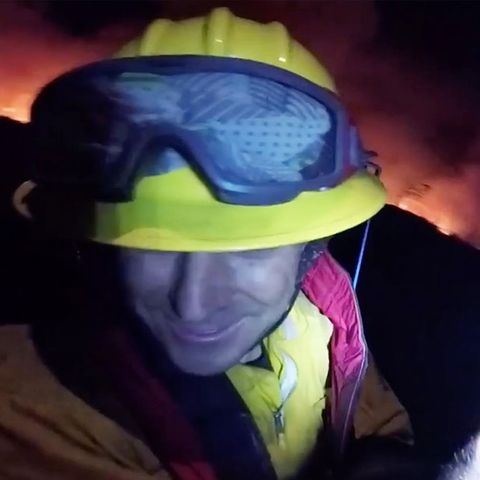 Kalifornien: Feuerwehrmänner im letzten Moment aus Flammen gerettet