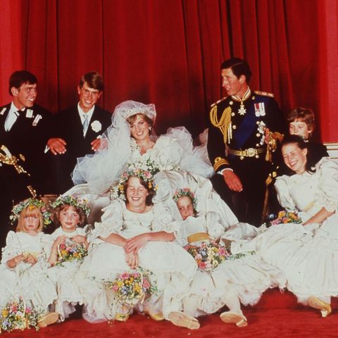 VOE STERN 36/2020  ©Alpha Press M023193   PRINCE CHARLES & PRINCESS DIANA WITH BRIDESMAIDS AND USHERS AND PAGEBOYS< INCLUDING INDIA HICKS, PRINCE ANDREW PRINCE EDWARD  "ROYAL WEDDING"   LONDON 29/07/81