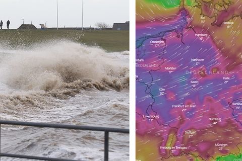 Unwetter Deutschland Sturm Kirsten