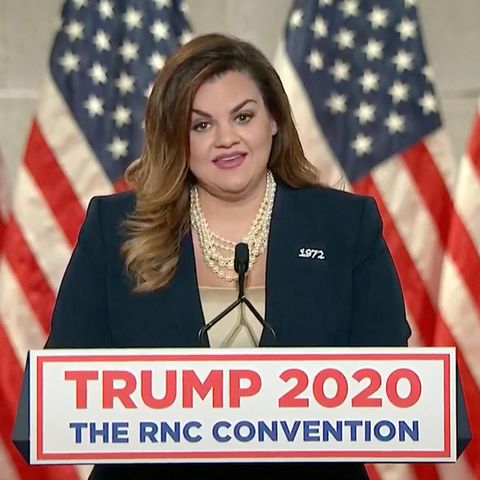 Abby Johnson, hier bei ihrer Video-Ansprache auf dem Parteitag der US-Republikaner
