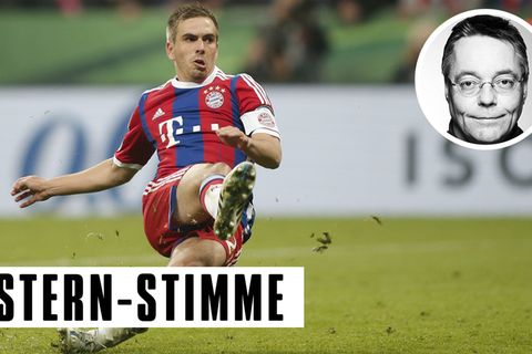 Philipp Lahm rutscht beim Elfmeter aus - Kolumne Frischluft von Michael Streck
