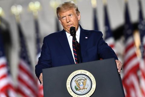 US-Präsident Donald Trump bei seiner Nominierungsrede während des Parteitags der Republikaner