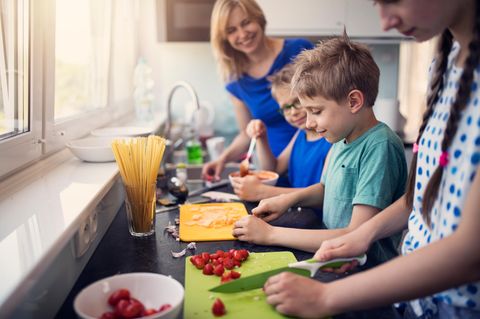 Kinder kochen vegetarisch