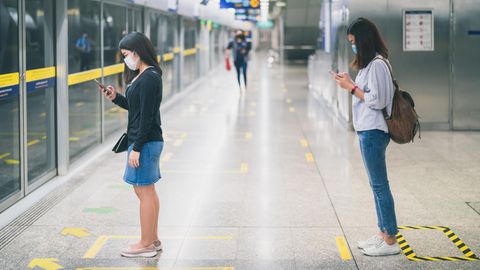 Abstandhalten zum Schutz vor dem Coronavirus