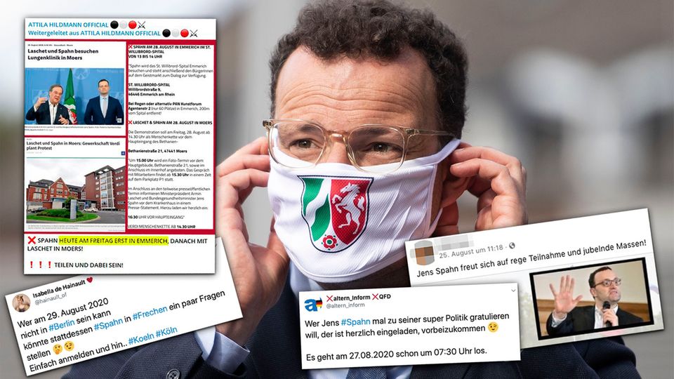 Nach Spuckattacke auf Spahn: Wie Rechte und Corona-Leugner seit Tagen den Gesundheitsminister verfolgen Nach Spuckattacke auf Spahn: Wie Rechte und Corona-Leugner seit Tagen den Gesundheitsminister verfolgen