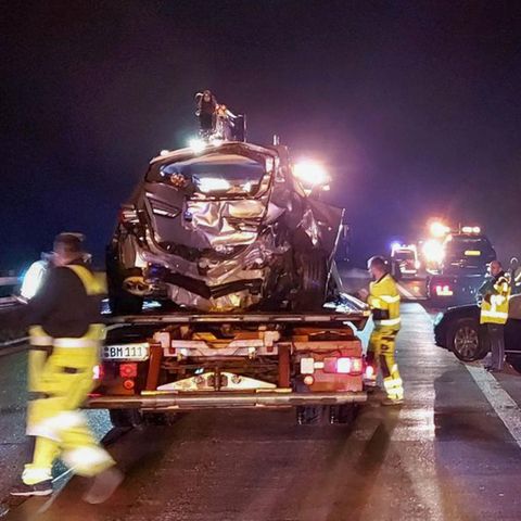 Der Unfallort auf der Autobahn 81