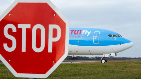 Eine Boeing 737 von Tui