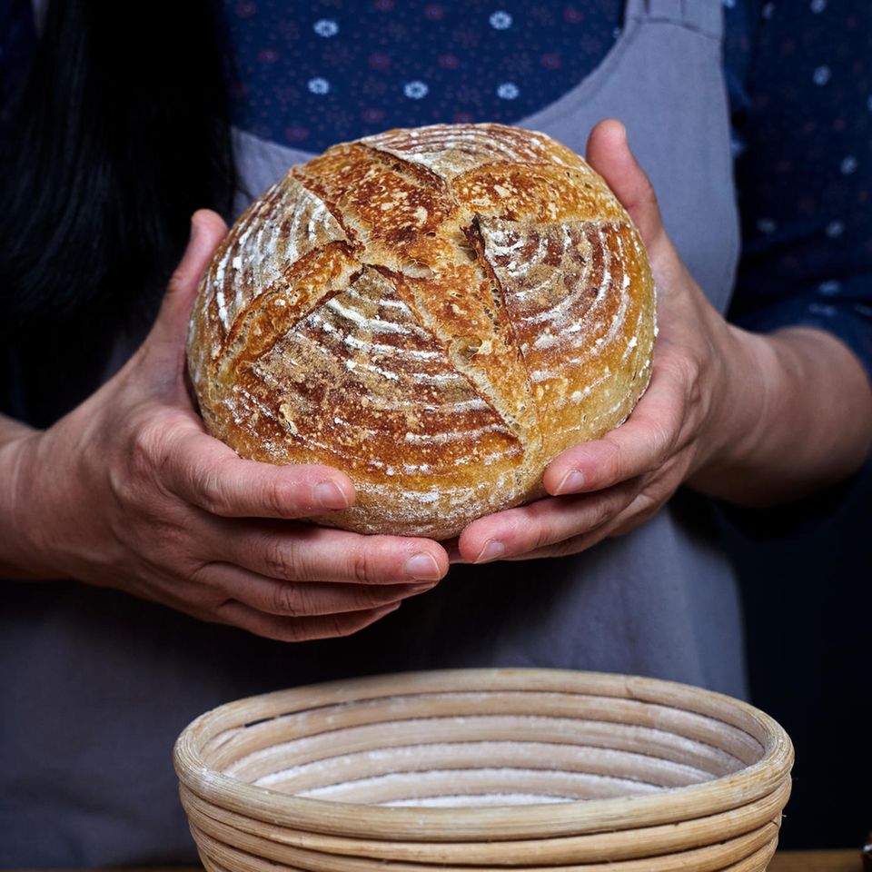 In einem Gärkörbchen kann der Brotteig unter optimalen Bedingungen gehen