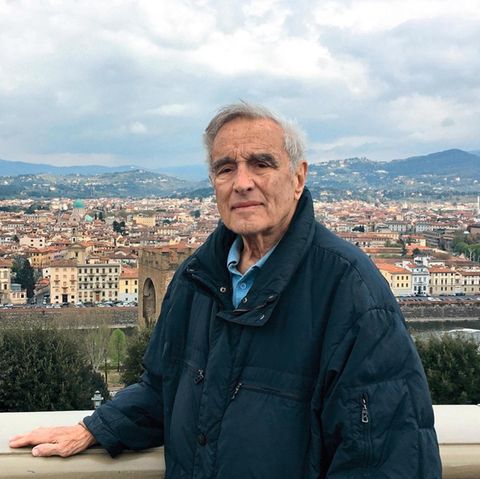 Schauspieler und Buchautor Michael Degen, aufgenommen in  Florenz auf der Piazzale Michelangelo
