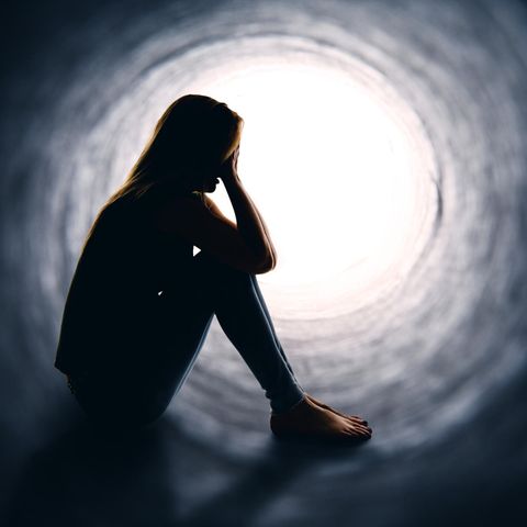 Eine deprimierte Frau