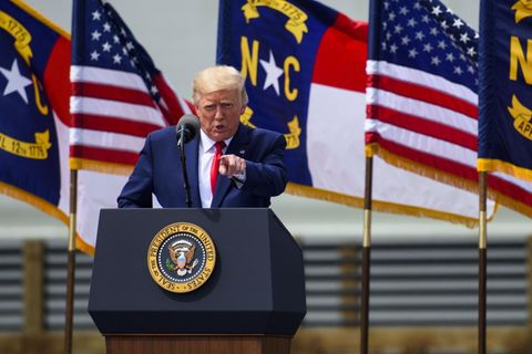 Donald Trump bei seinem Auftritt in Wilmington im US-Bundesstaat North Carolina