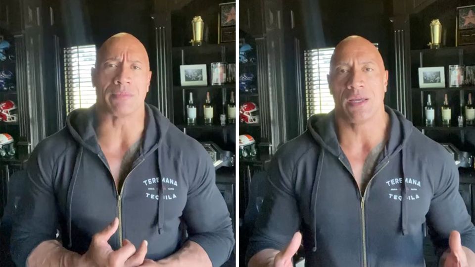 "Tragt eure Masken" - "The Rock" und seine gesamte Familie erkranken an Corona
