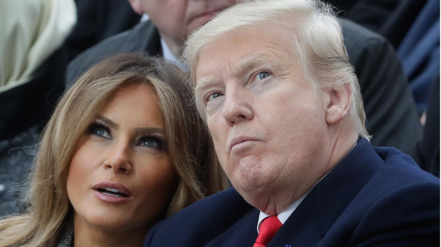 Morgenlage: Melania und Donald Trump bei ihrem Paris-Besuch im Jahr 2018