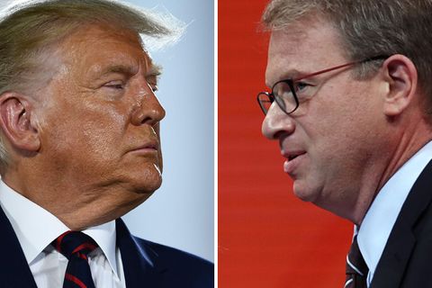 US-Präsident Donald Trump (l.) und "The Atlantic"-Chefredakteur Jeffrey Goldberg