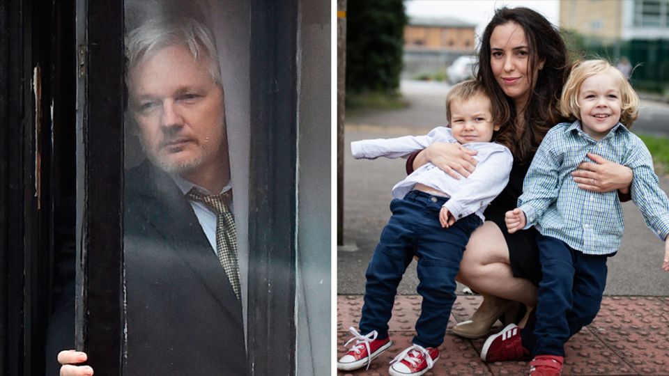 Julian Assange, Stella Moris und ihre gemeinsamen Söhne Max und Gabriel