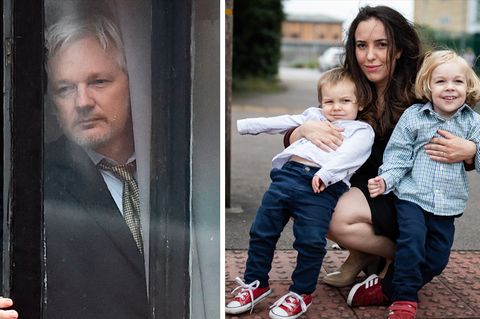 Julian Assange, Stella Moris und ihre gemeinsamen Söhne Max und Gabriel