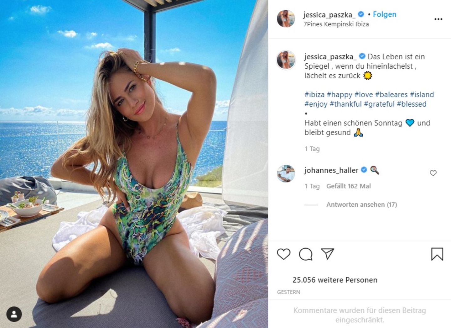 Jessica Paszka wird für ihre freizügigen Postings kritisiert