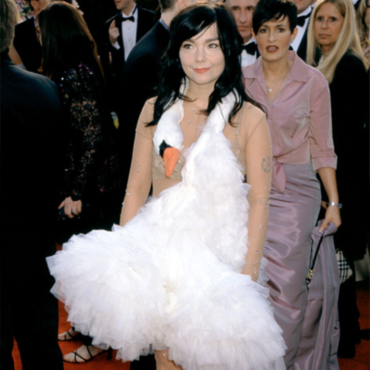 Sängerin Björk sorgte bei den Oscars 2001 mit ihrem Schwanenkleid für Aufsehen
