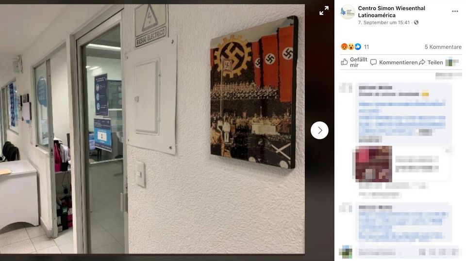 Wandbild mit Nazisymbolen im Autohaus