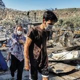 Brand im Flüchtlingslager Moria auf Lesbos