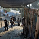 Brand im Flüchtlingslager Moria auf Lesbos