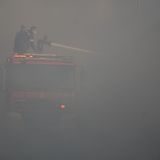 Brand im Flüchtlingslager Moria auf Lesbos