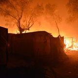 Brand im Flüchtlingslager Moria auf Lesbos