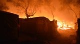 Brand im Flüchtlingslager Moria auf Lesbos
