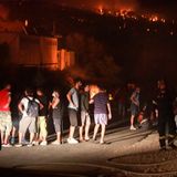 Brand im Flüchtlingslager Moria auf Lesbos