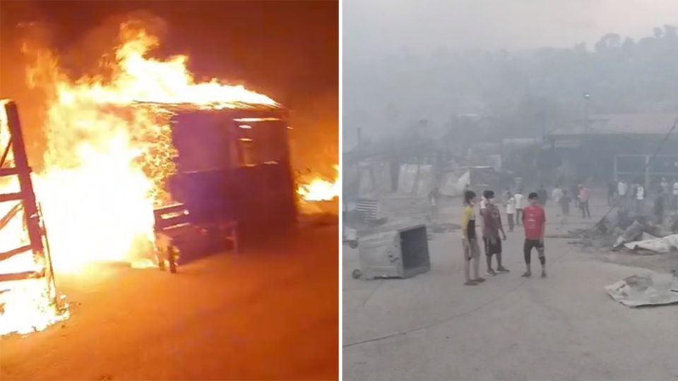 Moria: Augenzeugen-Videos zeigen das Ausmaß der Feuerkatastrophe Moroa: Augenzeugen-Videos zeigen das Ausmaß der Feuerkatastrophe