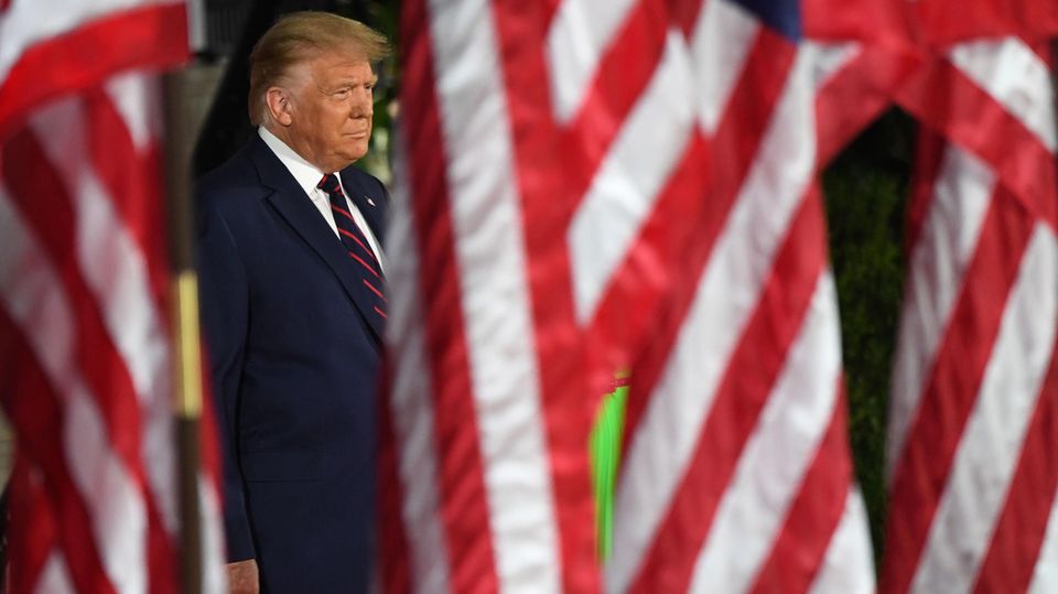 Donald Trump leicht grinsend
