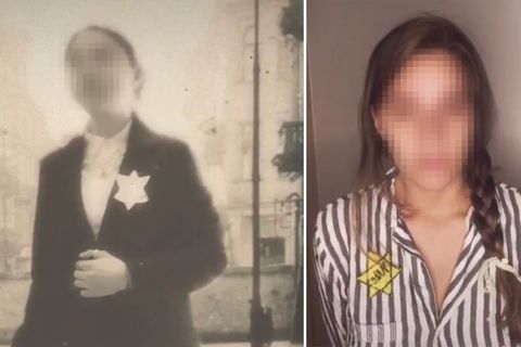 Nutzer der Videoplattform TikTok inszenieren sich in kurzen Clips als Holocaustopfer.