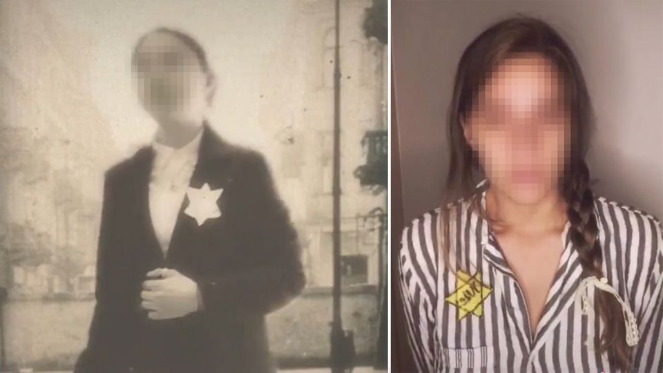 Nutzer der Videoplattform TikTok inszenieren sich in kurzen Clips als Holocaustopfer. Nutzer der Videoplattform TikTok inszenieren sich in kurzen Clips als Holocaustopfer.