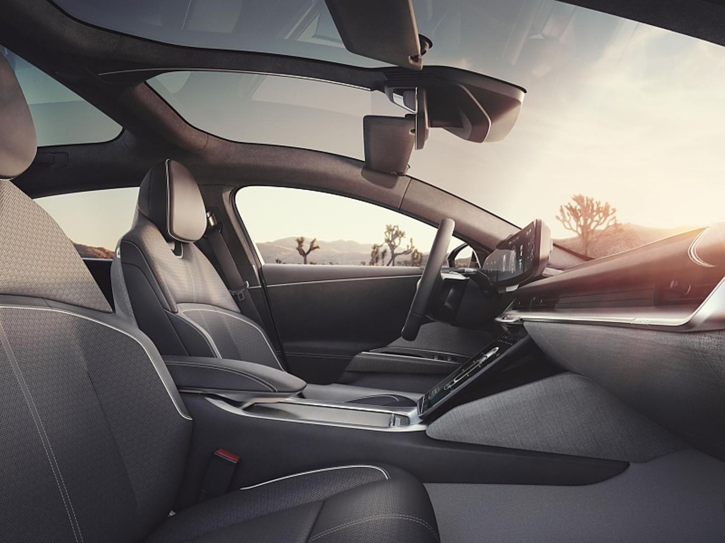 Der Innenraum im Lucid Motors Air erscheint hell und luftig