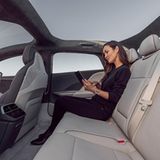 Die durchgehende Rückbank ist im Lucid Motors Air eine der Optionen