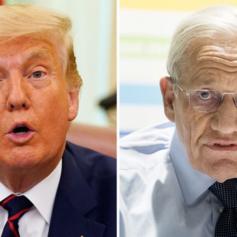 US-Präsident Donald Trump (l.) und Reporterlegende Bob Woodward