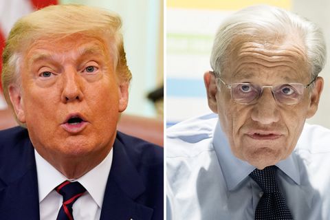 US-Präsident Donald Trump (l.) und Reporterlegende Bob Woodward