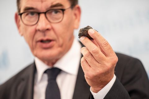 Entwicklungsminister Gerd Müller (CSU) bei der Pressekonferenz zum Lieferkettengesetz im Juli