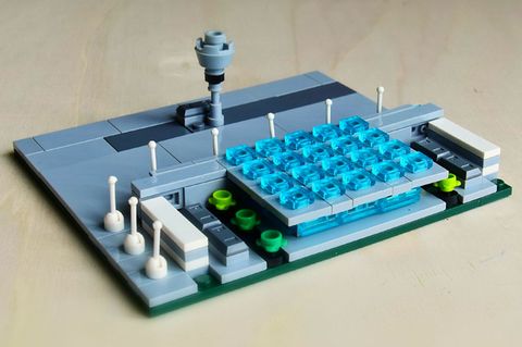 Und Fertig ist das Modell des Flughafens Berlin Brandenburg - in einer knappen halben Stunde Bauzeit.