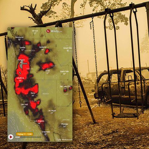 Feuer Kalifornien, Oregon, Washington