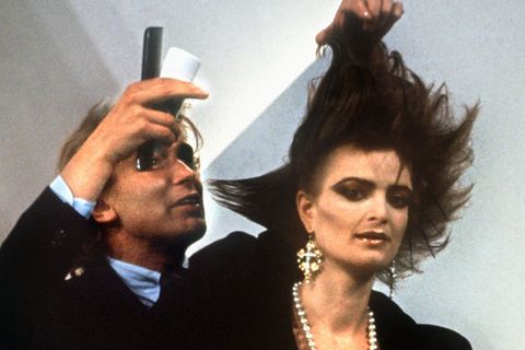 Gerhard Meir und Gloria von Thurn und Taxis bei einem gemeinsamen Fernsehauftritt 1986: Der Friseur stylte in den 80er Jahren ihre Punk-Frisur.