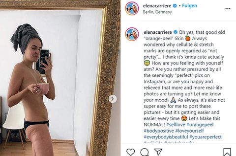 Dieses Selfie veröffentlichte Elena Carrière auf ihrem Instagram-Account