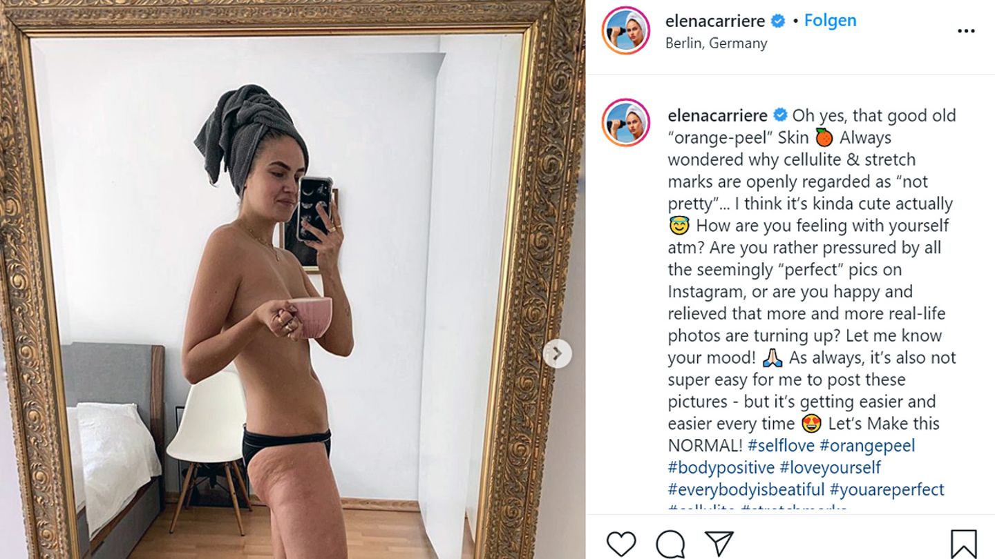 Dieses Selfie veröffentlichte Elena Carrière auf ihrem Instagram-Account