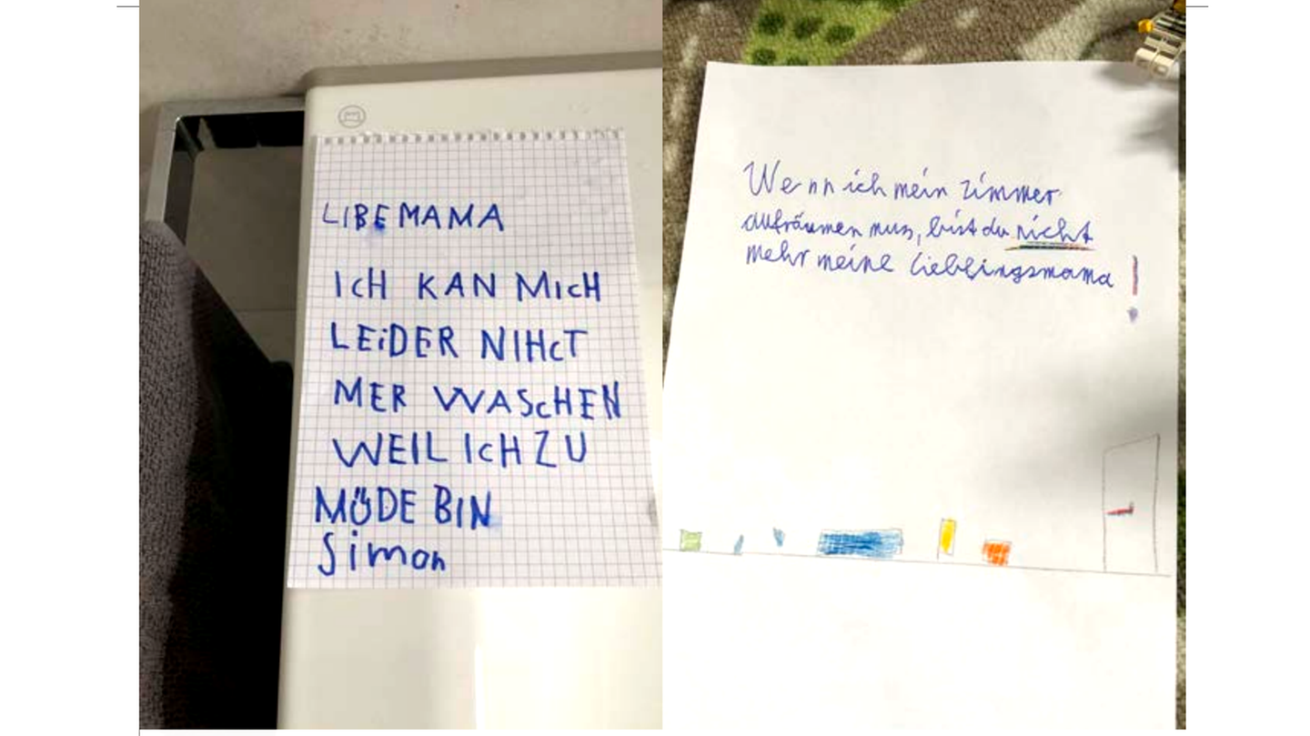 Überzeugende Begründung: Simon, 7 Jahre     Mama muss sich entscheiden: Linus, 9 Jahre