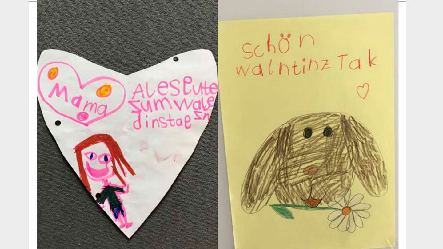Glückwünsche zum Valentinstag: Tilly, 5 Jahre          Maja, 6 Jahre
