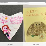 Glückwünsche zum Valentinstag: Tilly, 5 Jahre          Maja, 6 Jahre