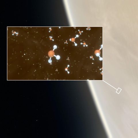 Darstellung des Fundes von Monophosphan-Molekühlen in der Venus-Atmosphäre