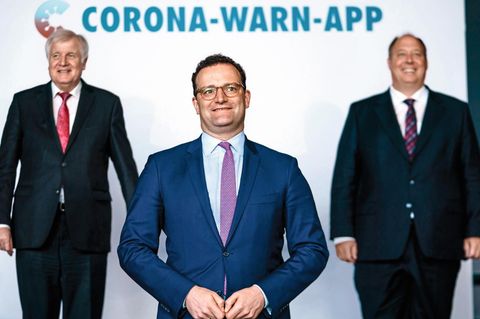 Horst Seehofer, Jens Spahn und Helge Braun