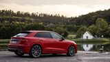 Der Audi SQ8 TFSI steht im Herbst beim Händler